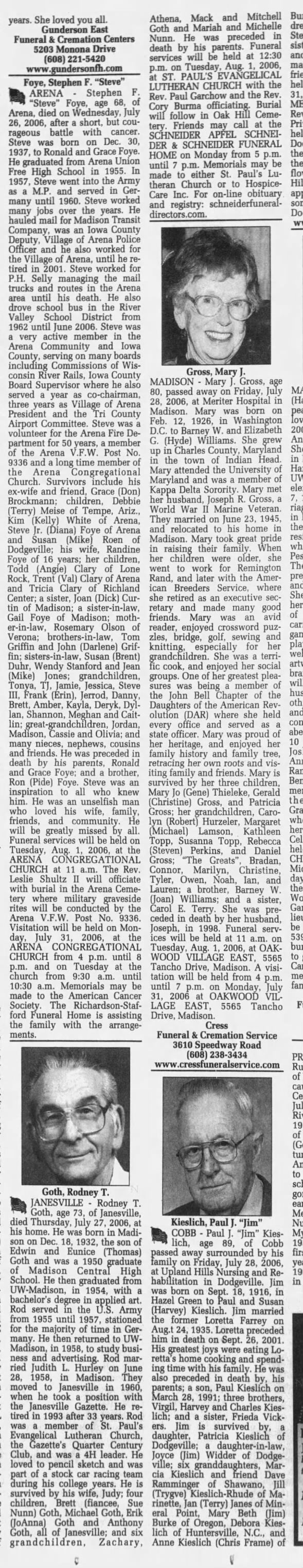 Clipping from Wisconsin State Journal